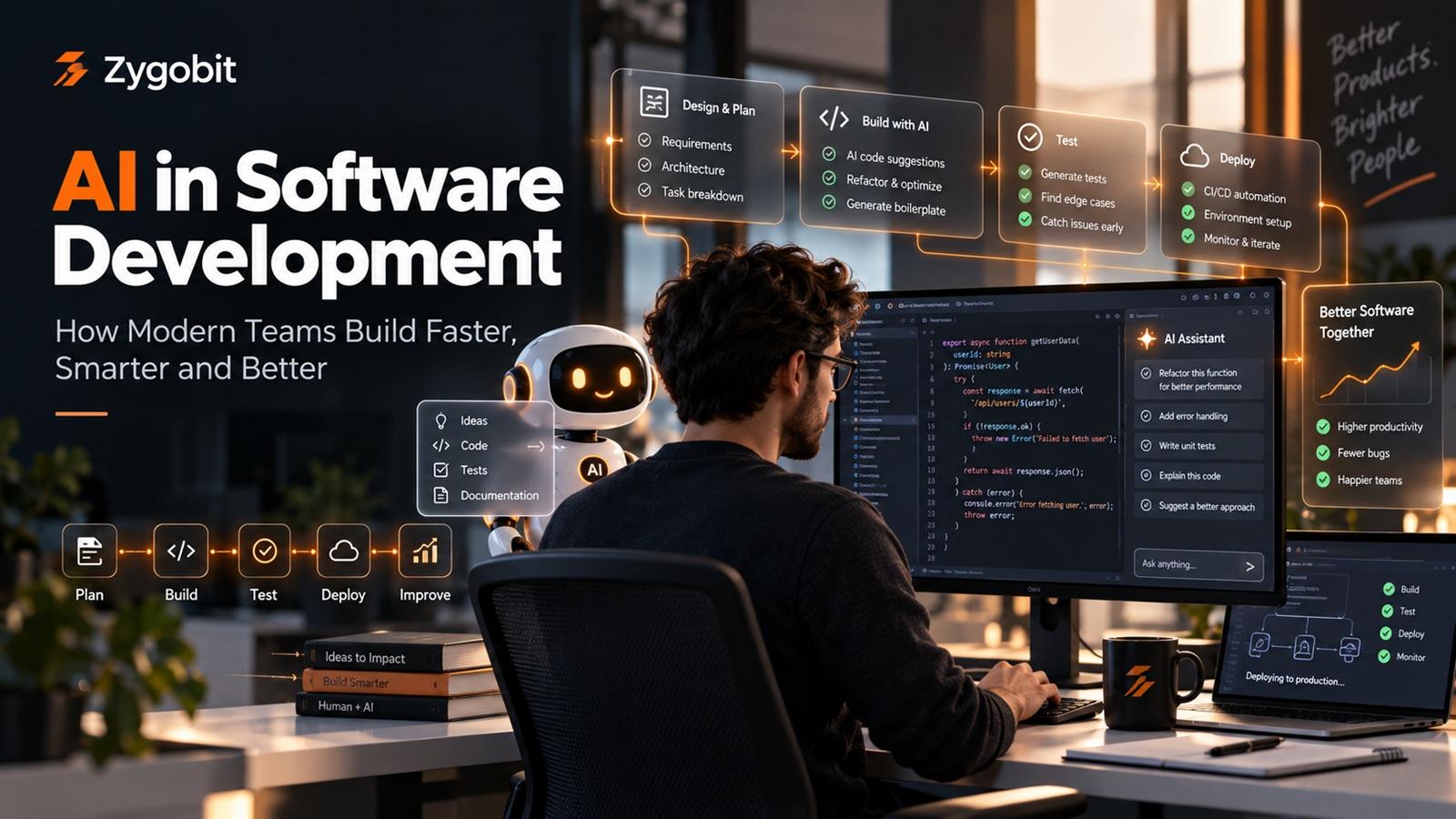 Cover image for AI in Software Development: How Modern Teams Build Faster, Smarter and Better