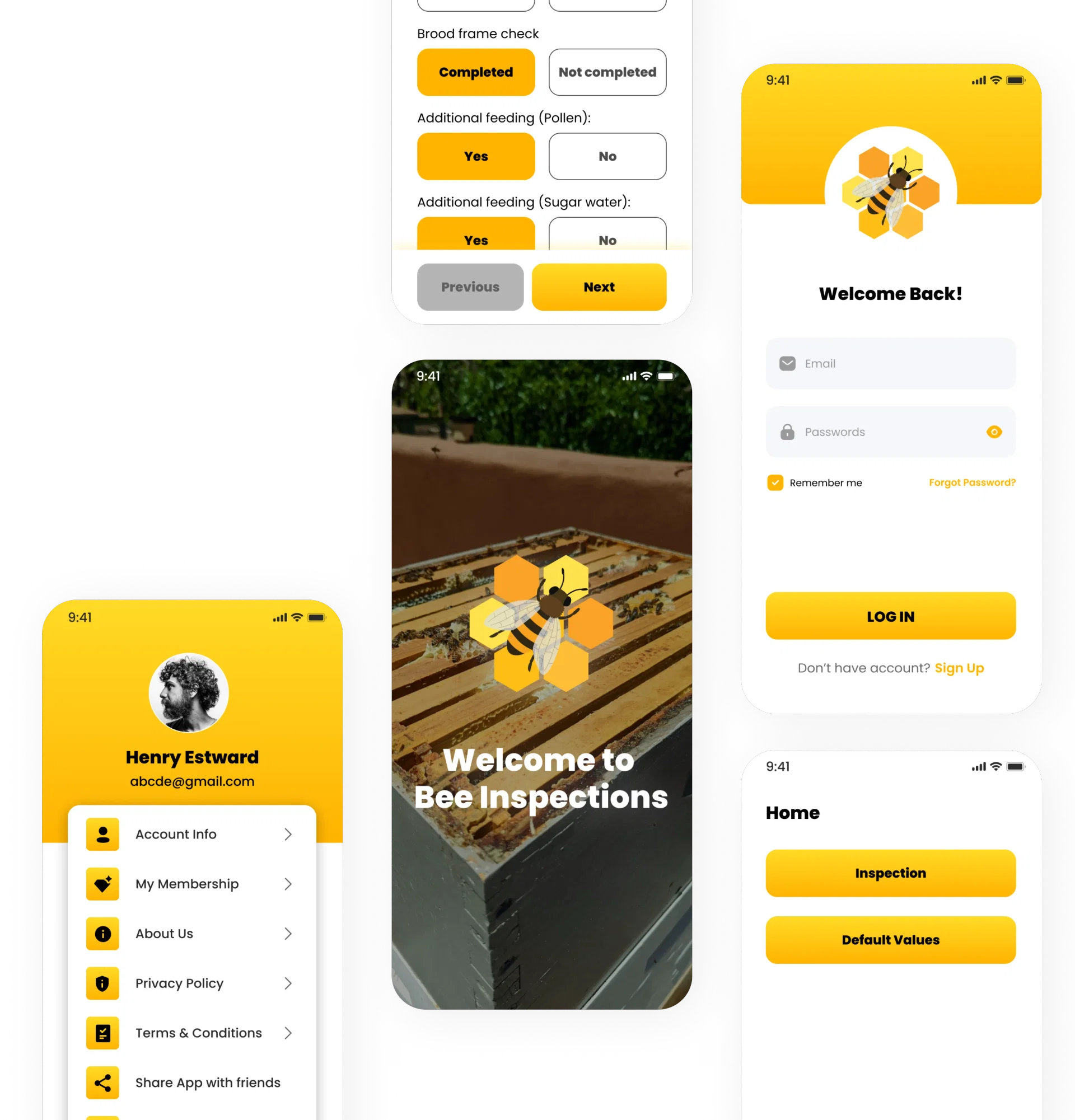 Bee Inspections mockup