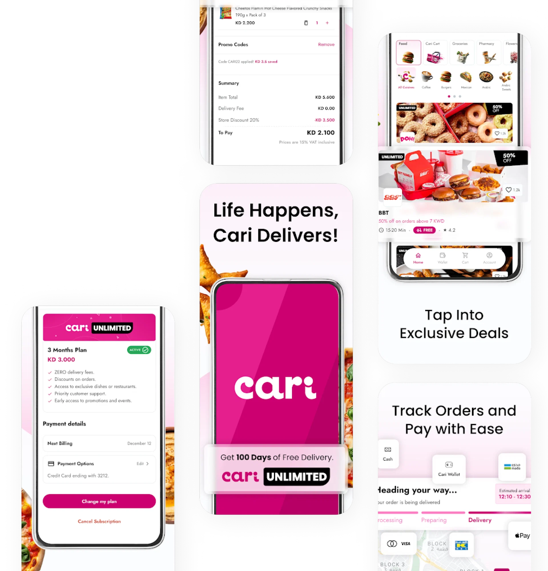 Cari App mockup